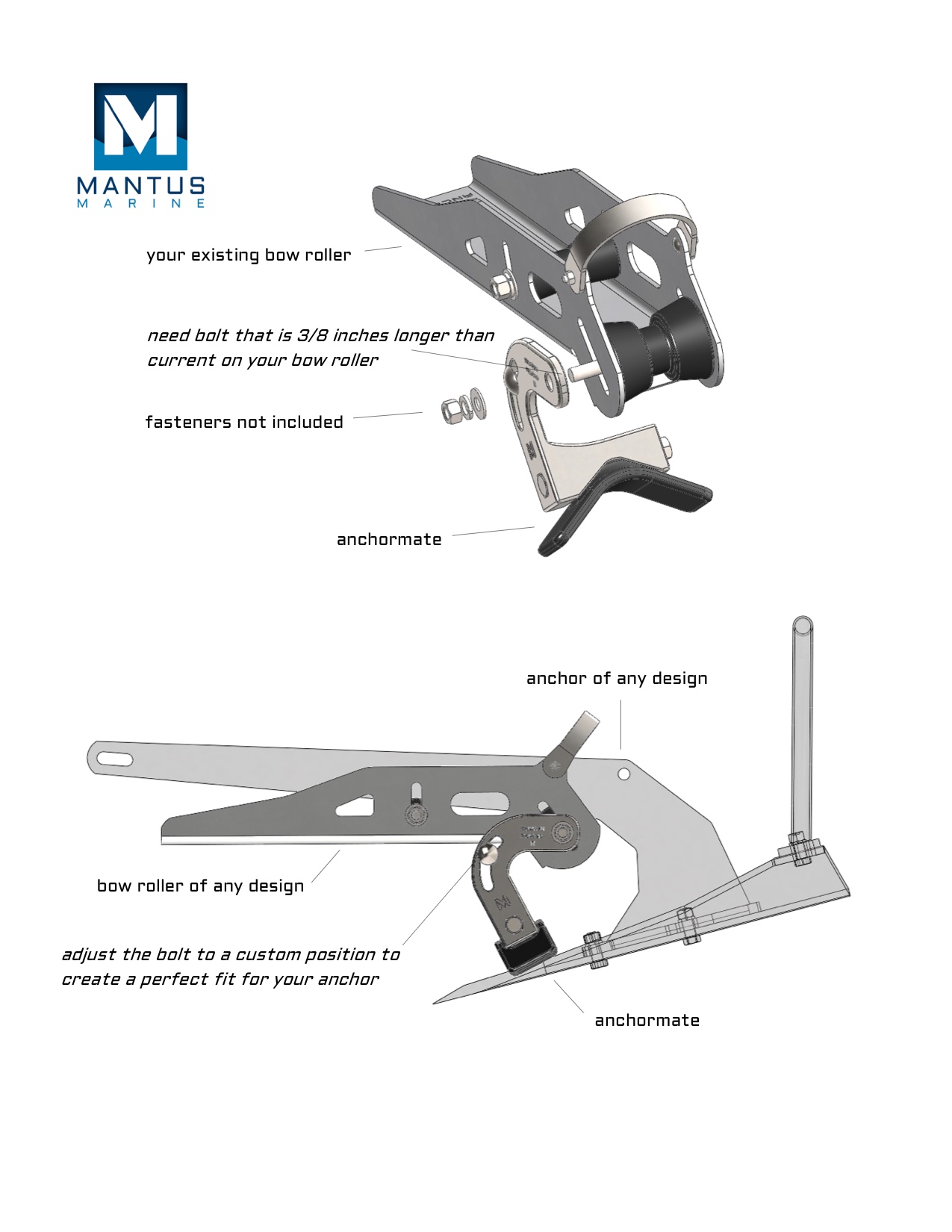 N &amp; J Marine - Mantus Anchormate Starboard Mount Boats